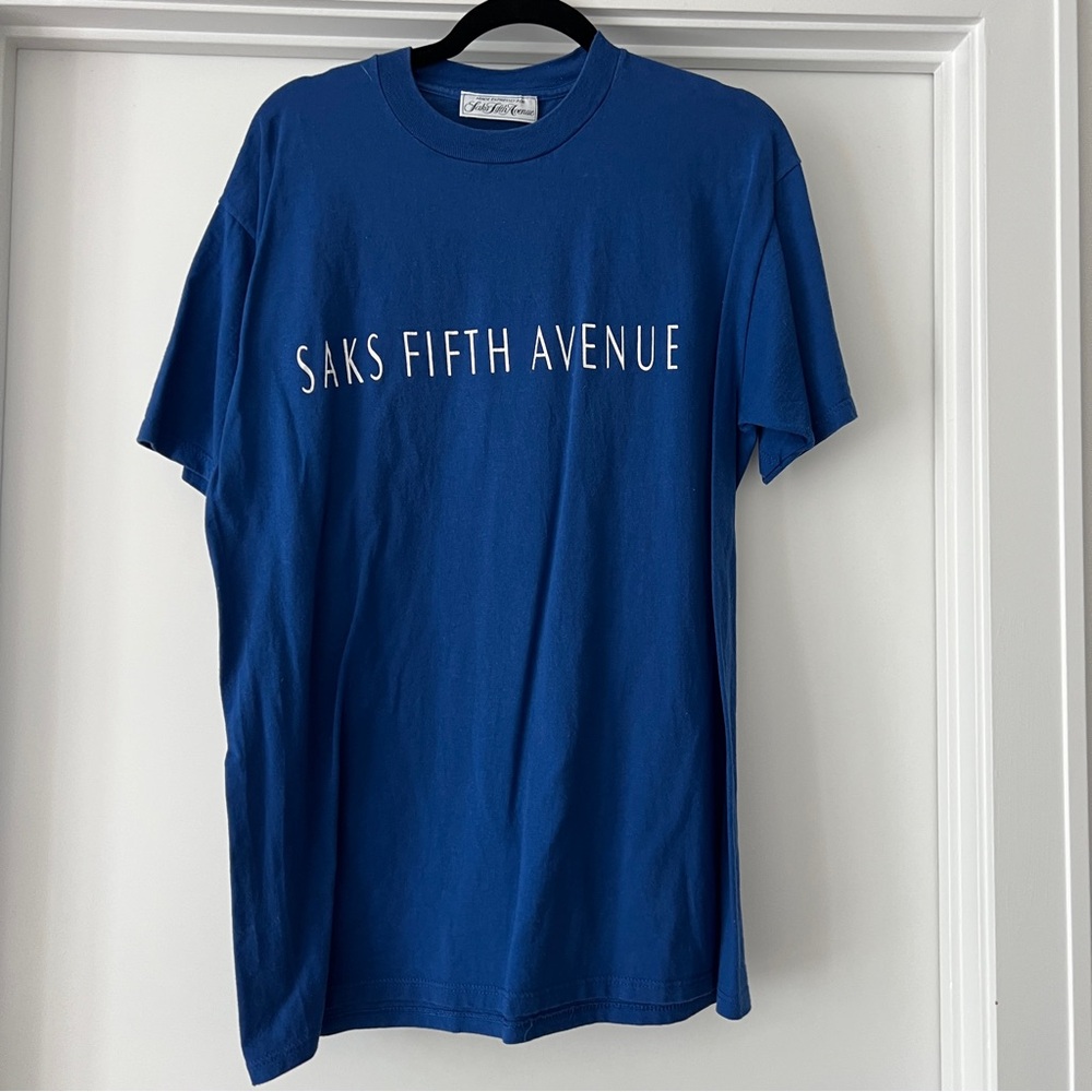 Saks Fifth Avenue Vintage Blue Tshirt - Size L